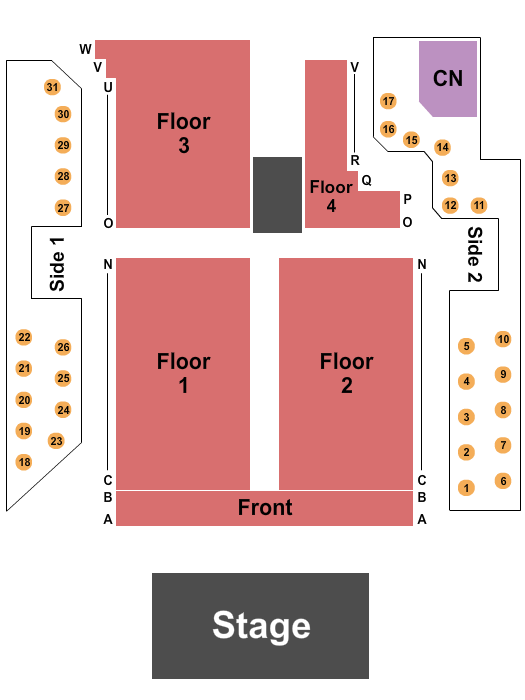 The Showroom at The Intersection Seating Chart: Endstage