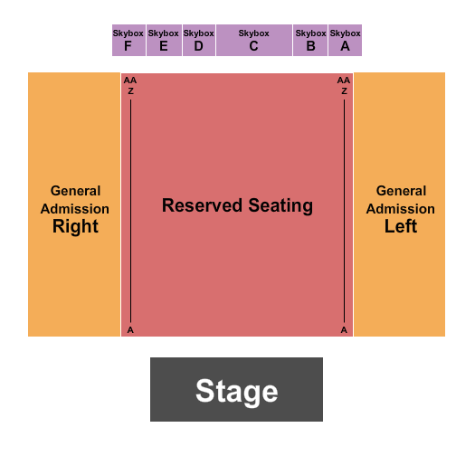 The Skookum Creek Event Center Seating Chart: Endstage 3