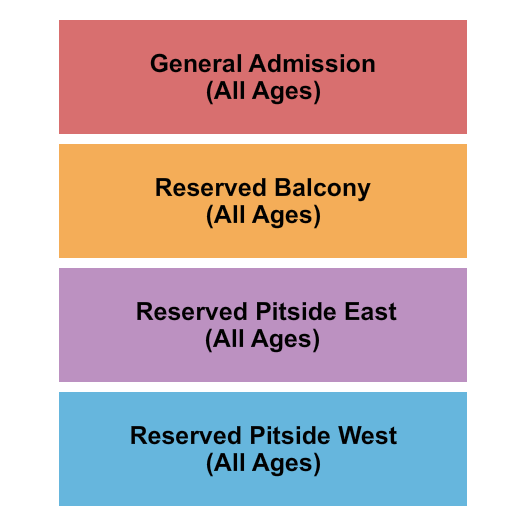 The Slowdown Seating Chart: GA/Pitside E-W/Balc