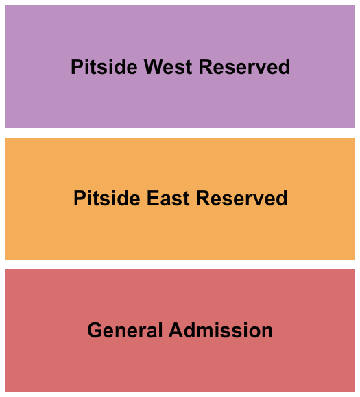 The Slowdown Seating Chart: GA/Pitside E/W