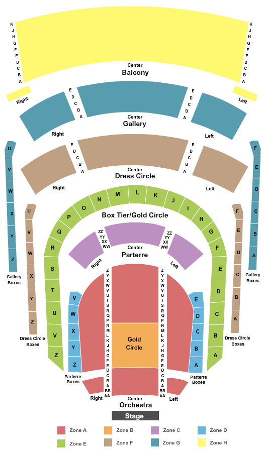 Christopher Cohan Center Seating Chart
