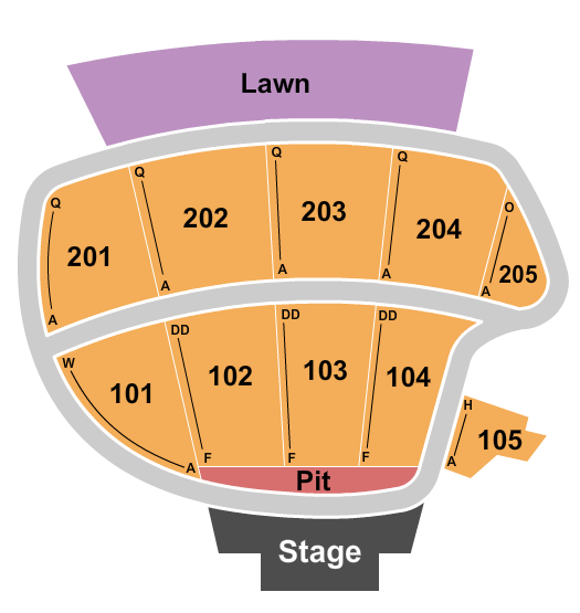 The BayCare Sound Seating Chart: Endstage GA Pit w/ Lawn