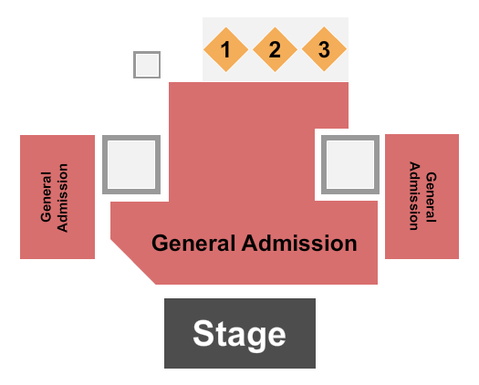 The Southern Cafe & Music Hall Seating Chart: GA & Tables 1-3