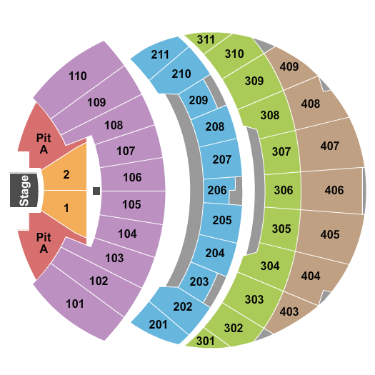 Sphere Seating Chart: Endstage 3