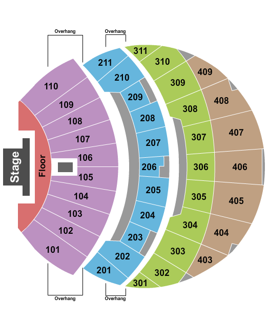 Sphere Seating Chart: Endstage GA 4