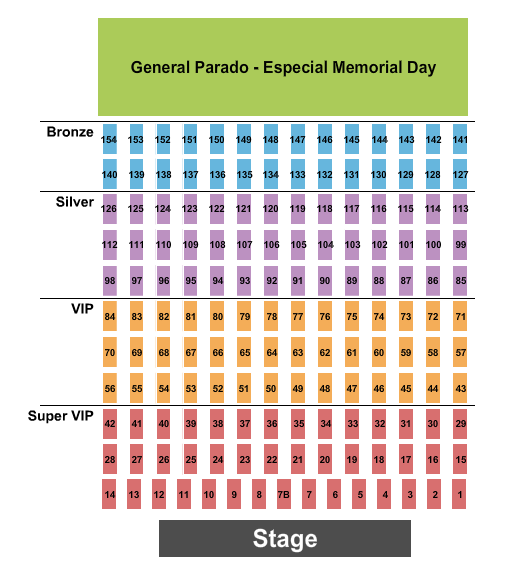 The St. James Seating Chart: Endstage Tables