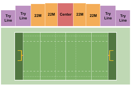 The Stadium at Memorial Field Seating Chart: Rugby