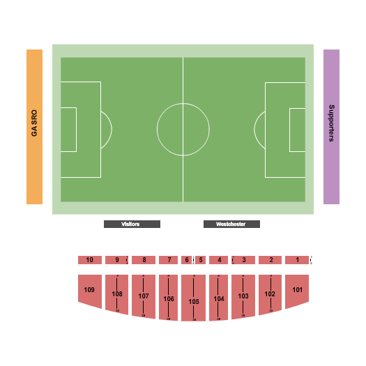 The Stadium at Memorial Field Seating Chart: Soccer
