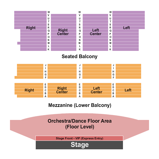 The Strand Theatre - RI Seating Chart: Endstage GA Flr/RSV Mezz & Balc 3