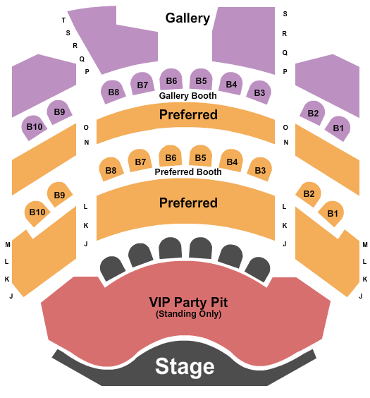 The Strat Theater At Stratosphere Las Vegas Seating Chart: Endstage VIP Party Pit/Preferred Tier