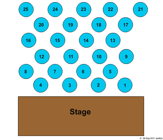 Hamilton Place Studio Seating Chart