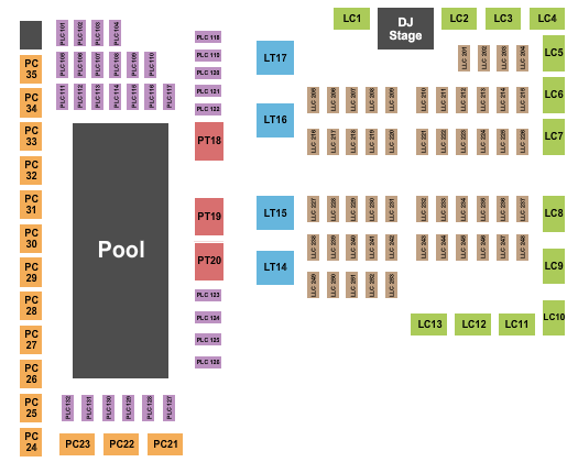 The Summer Club At Ravel Hotel Seating Chart