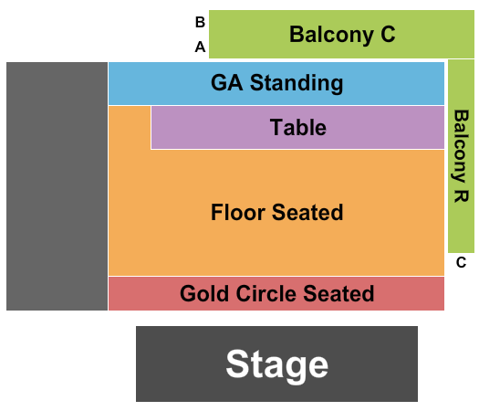 The Summit Music Hall Seating Chart: Endstage GC & GA