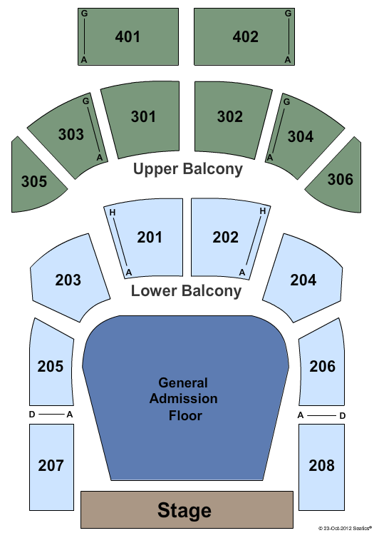 The Tabernacle Seating Chart
