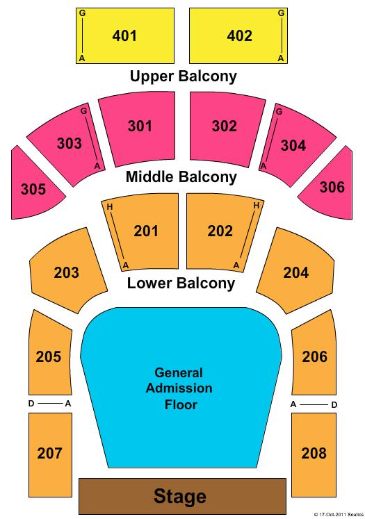 The Tabernacle Seating Chart