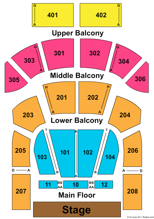 The Masquerade Seating Chart