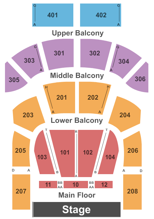 The Tabernacle Seating Chart