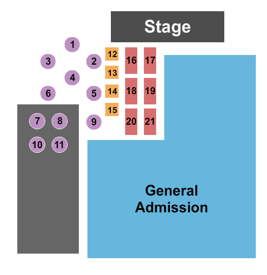 The Tailgate Seating Chart: GA & Tables