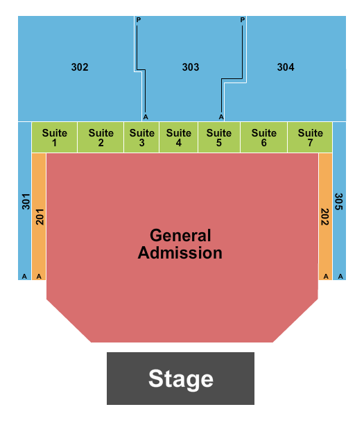 The Theater at MGM National Harbor Seating Chart: Endstage GA 4