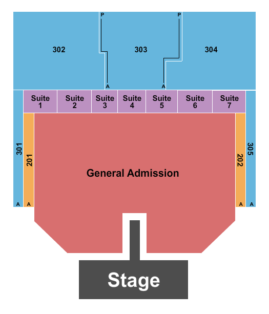 The Theater at MGM National Harbor Seating Chart: Endstage GA Catwalk