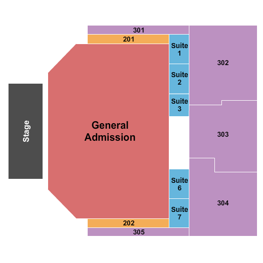 The Theater at MGM National Harbor Seating Chart: Endstage GA