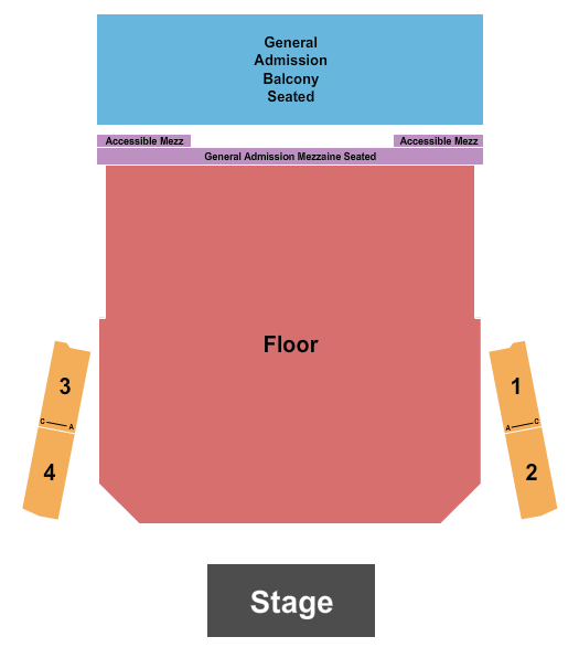 The Theatre at Great Canadian Casino Resort Seating Chart: GA Floor/GA Balcony