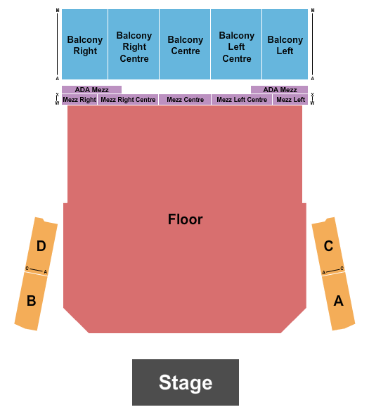 The Theatre at Great Canadian Casino Resort Seating Chart: GA Flr/Bal