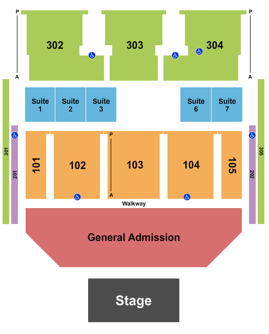 The Theater at MGM National Harbor Seating Chart: Endstage GA 3