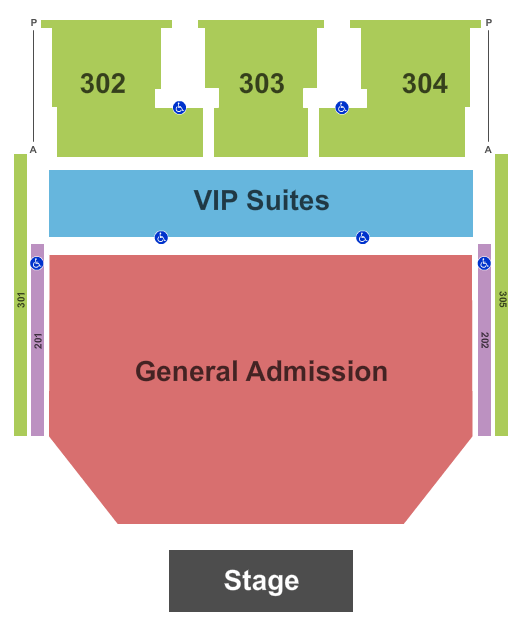 The Theater at MGM National Harbor Seating Chart: End Stage GA