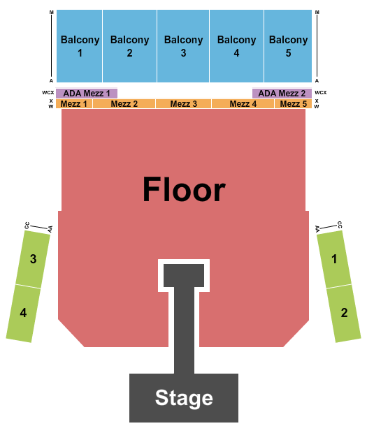 The Theatre at Great Canadian Casino Resort Seating Chart: GA Floor with Catwalk