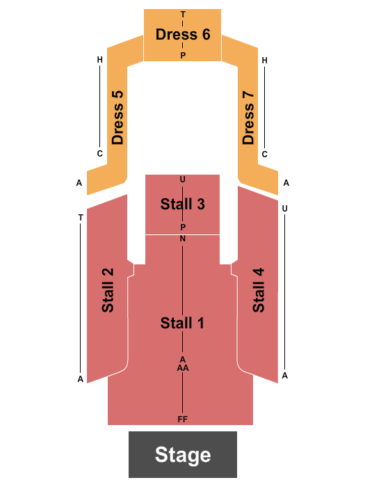 The Tivoli Seating Chart: Endstage Stalls