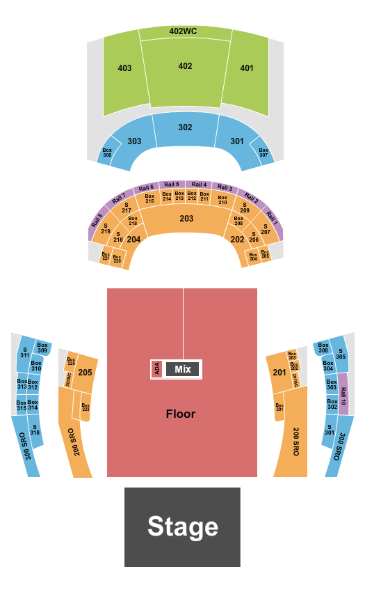 The Truth Seating Chart: Endstage GA Floor