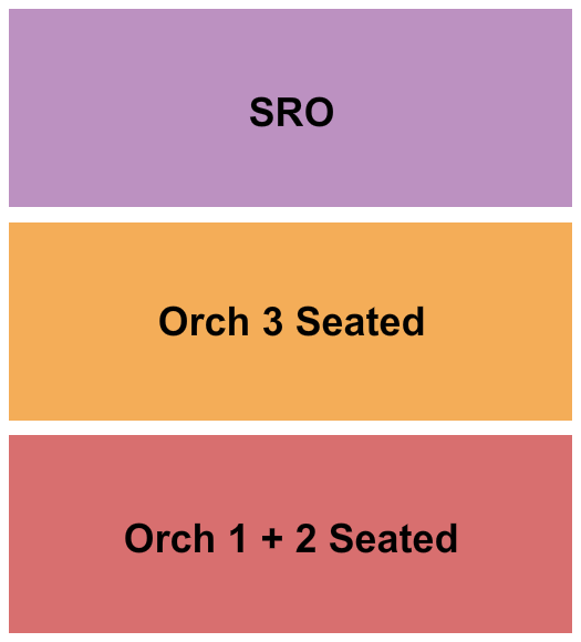 The UC Theatre Seating Chart: GA/Orch 1-2 & 3