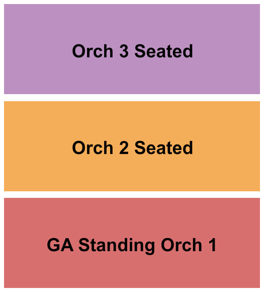 The UC Theatre Seating Chart: GA/Orch Table 2