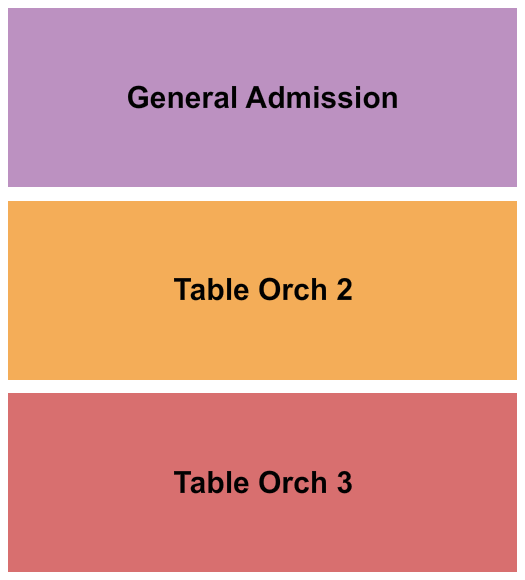 The UC Theatre Seating Chart: GA/Orch Table