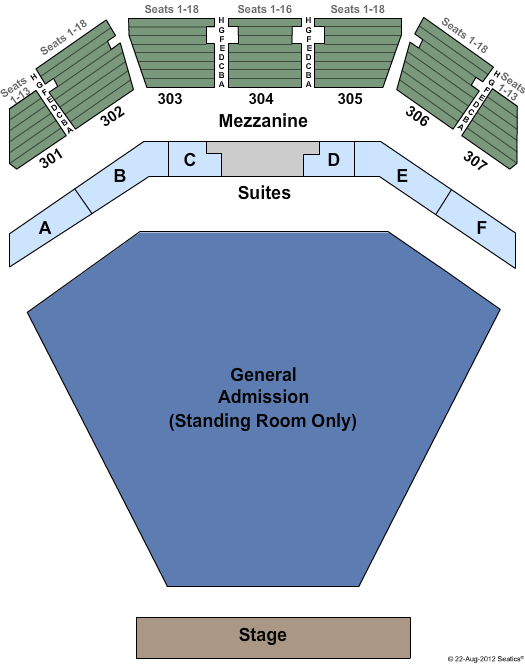 The Venue at Horseshoe Casino Seating Chart