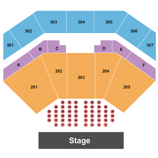 The Venue at Horseshoe Casino Seating Chart: Endstage Tables