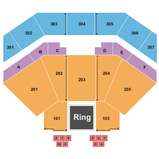 The Venue at Horseshoe Casino Seating Chart: MMA 3
