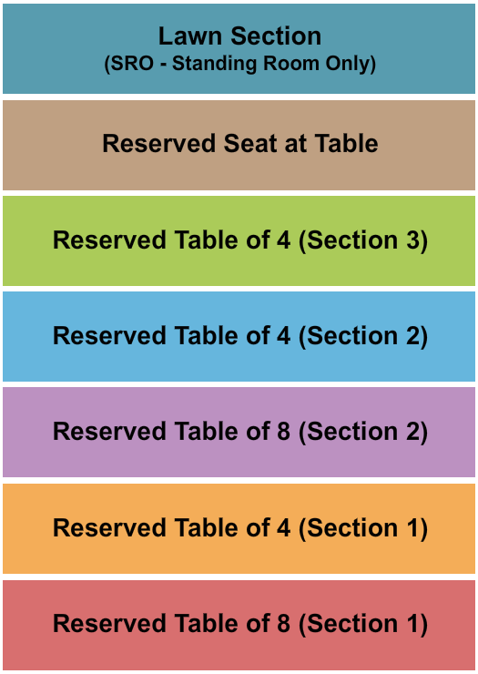 The Venue at Live Oak Seating Chart: Reserved/Lawn 2