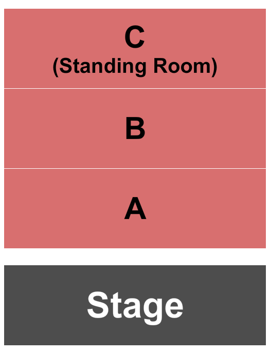 The Venue at Millennial Seating Chart: Zone A-C with SRO