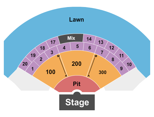 The Vine Amphitheater Seating Chart: Endstage