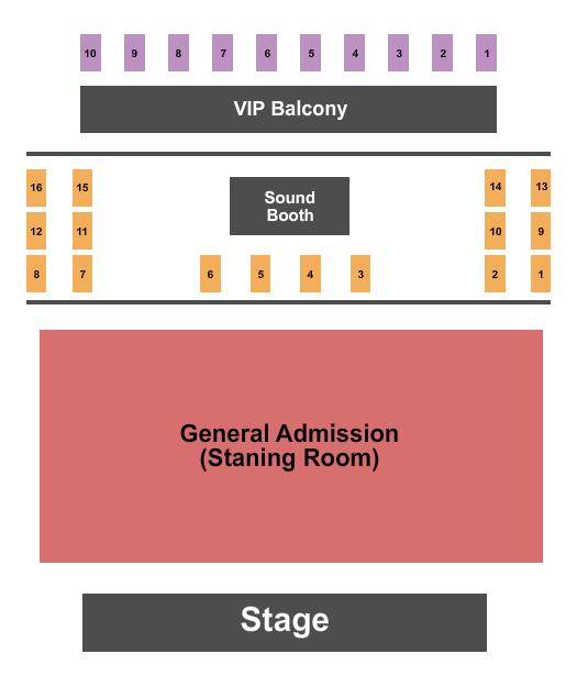 The Vixen Seating Chart: Endstage SRO/Tables