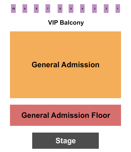 The Vixen Seating Chart: GA Flr/Balcony