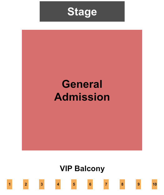 The Vixen Seating Chart: GA/VIPBalcony