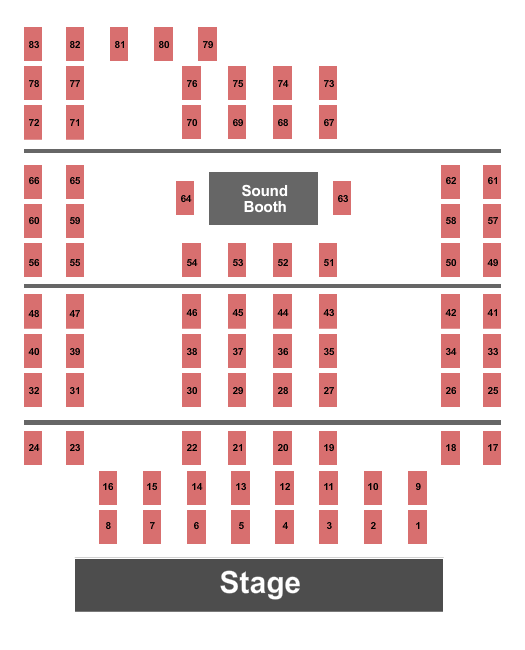 The Vixen Seating Chart: Tables 2