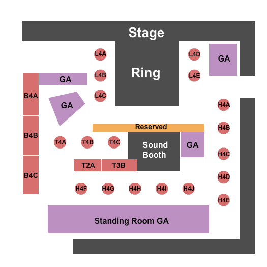 The Waiting Room Lounge - NE Seating Chart: Wrestling