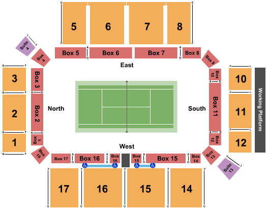 The Wake Forest Tennis Center Seating Chart: Tennis