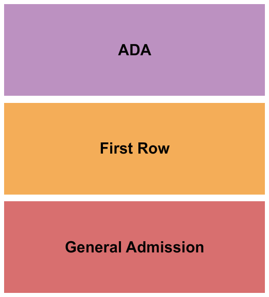The Waldo Theatre Seating Chart: GA/First Row