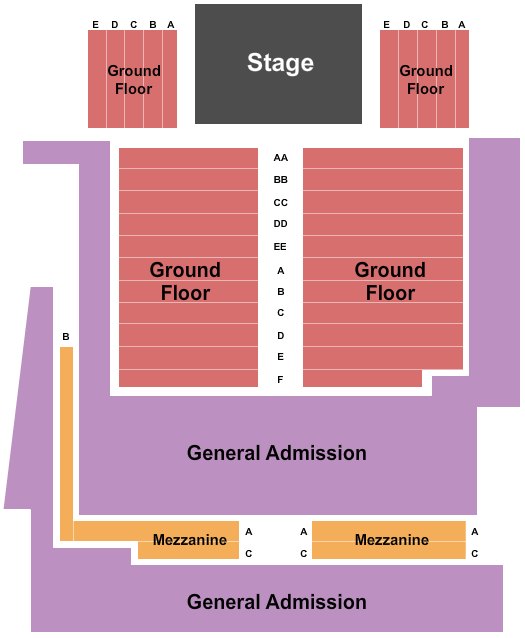 The Warehouse at Fairfield Theatre Company Seating Chart: Endstage 2