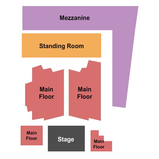 The Warehouse at Fairfield Theatre Company Seating Chart: MF/SRO/Mezz